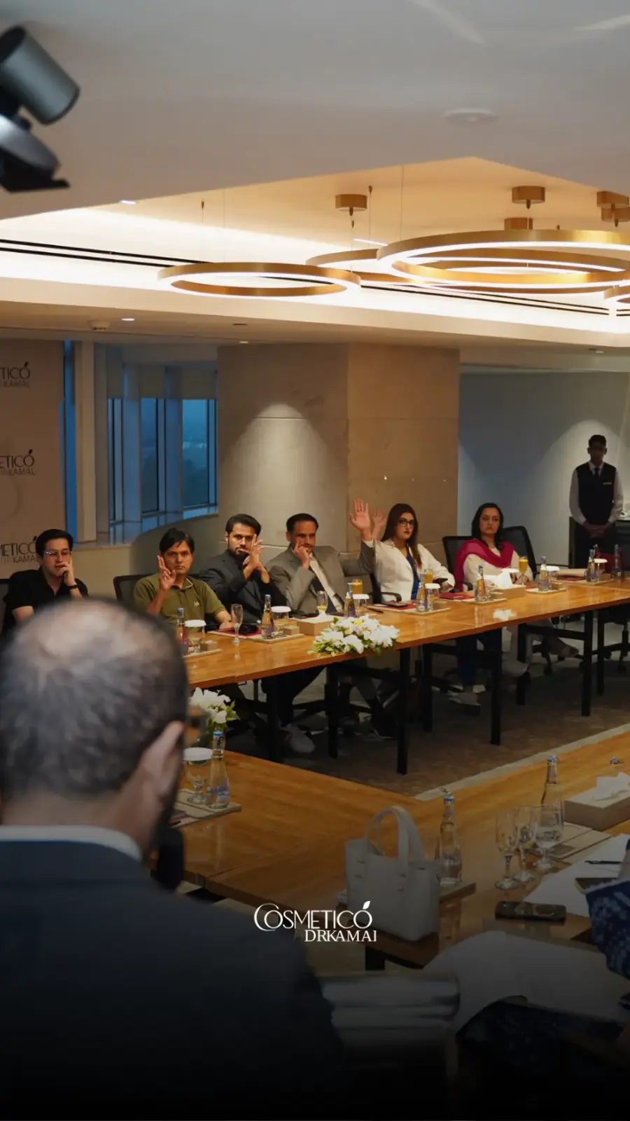 Guests seated at the Vascuderm Pakistan launch roundtable, marketing by Endorse Media
