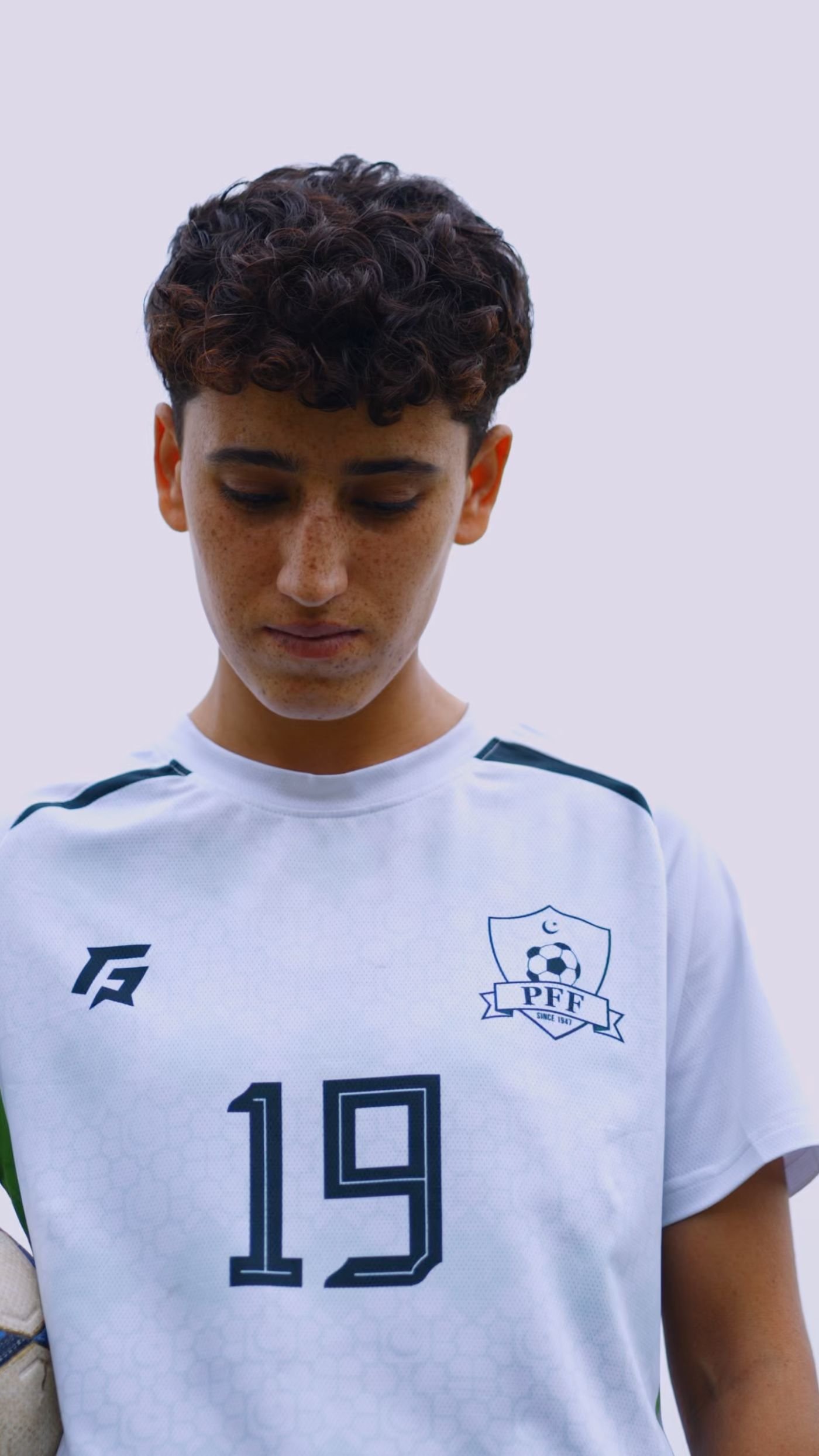 Pakistan Football Federation player portrait in team kit